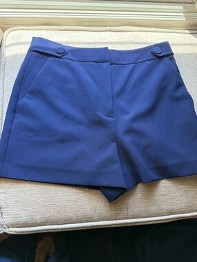 Milly High-Waist Navy Blue Tailored Shorts
